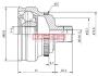 ШРУС Audi 80 (B3/B4) 86-96 наружн. 33/30/53мм /45 ABS KAMOKA 6278 (фото 1)
