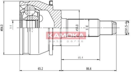 ШРУС Subaru Impreza 93-00/Legacy 89-99/SVX наружн. 27/22/56мм KAMOKA 6458