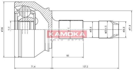 ШРУС Citroen Jumper 06\'->,Fiat Ducato 06\'->,Peugeot Boxer 06\'-> наружн. 35/29/71,6мм KAMOKA 6501