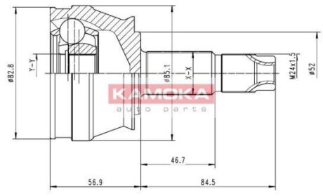 ШРУС Fiat Marea 96->,Punto 94-99 наружн. 25/22/52мм KAMOKA 6684