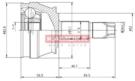 ШРУС Fiat Marea 96->,Punto 94-99 наружн. 25/22/52мм KAMOKA 6684
