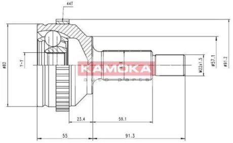 ШРУС Ford Mondeo I/II 93-00 наружн. 27/30/57мм /44 ABS KAMOKA 6714