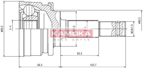 Комплект шарнірів, приводний вал KAMOKA 6754