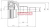 ШРУС Audi A3 96-&gt;,Seat Toledo 99-&gt;,Skoda Octavia 97-&gt;,VW Golf IV 97-05 наружн. 36/30/53мм KAMOKA 6864 (фото 1)