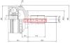 Шрус зовн, Renault Kangoo 1.2-1.9D Clio 98- Zz21/Wz30/o1:52,2/o2:84,9/ABS:26 KAMOKA 7140 (фото 1)