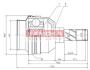 ШРУС Opel Astra 91-98,Kadett E 87-91,Vectra A/B 88-03 внутр. 34/25/35мм KAMOKA 8009 (фото 1)