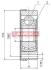 ШРУС Audi 80 B3/B4 86-94,VW Golf II/III 86-97,Passat 86-96 внутр. 33/100мм KAMOKA 8096 (фото 1)