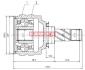 ШРУС Opel Combo 01,-&gt;,Corsa C 00-&gt; (1.0, 1.2, 1.4, 1.3 CDTI) внутр. 22/28 KAMOKA 8717 (фото 1)