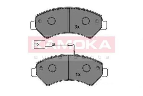 Колодка тормозная перед. Citroen Jumper 06\'->,Fiat Ducato 06\'->,Peugeot Boxer 06\'->* KAMOKA JQ101150