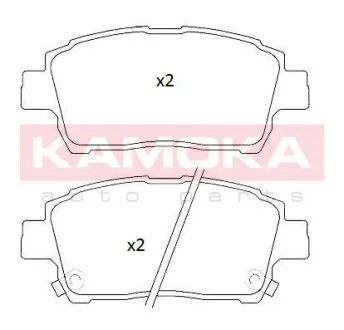 Колодка тормозная Toyota Corolla (E12) 02->,IQ 09->,Yaris 01-05 Geely MK перед. KAMOKA JQ101157