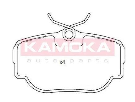 Комплект гальмівних накладок, дискове гальмо KAMOKA JQ101189