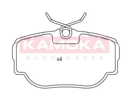 Комплект гальмівних накладок, дискове гальмо KAMOKA JQ101189