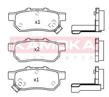 Колодка тормозная зад. HONDA CIVIC 95\'-01\',JAZZ II 02\'-08\' KAMOKA JQ101191