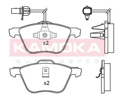Колодка тормозная перед. FORD GALAXY 00\'-06\',SEAT ALHAMBRA 01\'-10\',VW SHARAN 01\'-10\',TRANSPORTER TIV 90\'-03\' KAMOKA JQ101198