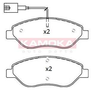 Колодка тормозная перед. ALFA ROMEO MITO 08->,FIAT BRAVO II 07->,STILO 01->,LANCIA DELTA III 08-> KAMOKA JQ101199