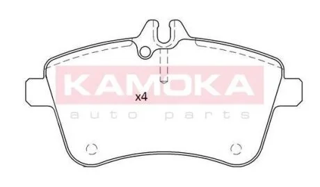 Колодка тормозная перед. MERCEDES KLASA A (W169), KLASA B (W245) 05-12 KAMOKA JQ101207
