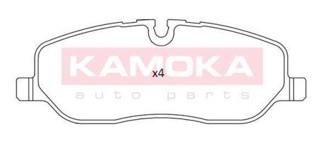 Колодка тормозная перед. LAND ROVER DISCOVERY III/IV 04\'->,RANGE ROVER III 02\'-12\' KAMOKA JQ101209