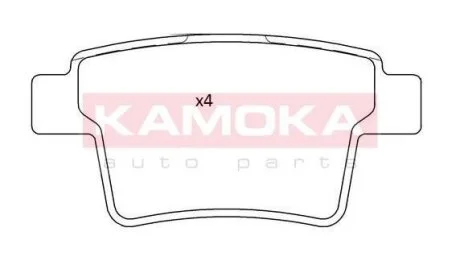 Колодка тормозная зад. FORD MONDEO III 00-07,JAGUAR X-TYPE 01-09 KAMOKA JQ101214