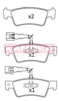 Колодка тормозная зад. VW TOUAREG 02\'-10\' KAMOKA JQ101216