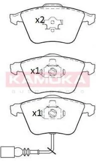 Колодка тормозная перед. SEAT LEON 05\\'->,VW GOLF VI 08\\'->,SCIROCCO 08\\'-> KAMOKA JQ101218