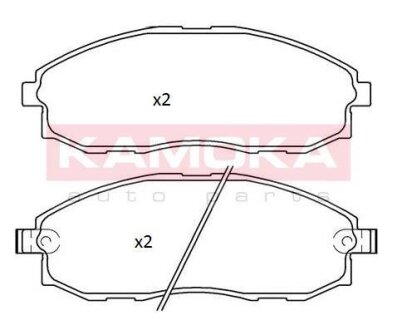 Колодка тормозная перед. HYUINDAI H1 97\'-08\' KAMOKA JQ101251