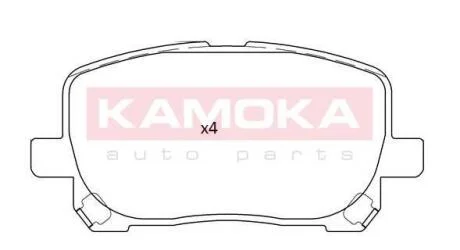 Колодка тормозная перед. TOYOTA AVENSIS VERSO 01-09 KAMOKA JQ101256
