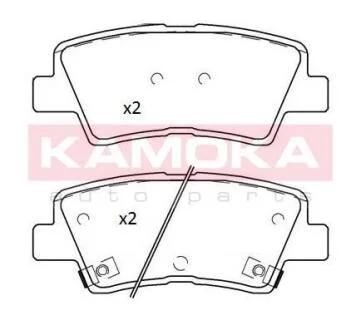 Гальмiвнi колодки дисковi HYUNDAI ACCENT IV 10-/ELANTRA 11-/I40 12-/VELOSTAR 11- KAMOKA JQ101268