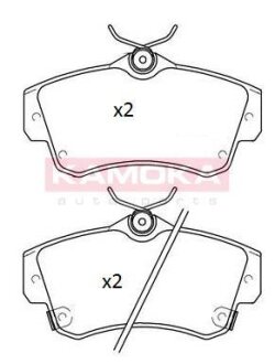 Колодка тормозная перед. CHRYSLER PT CRUISER 00-10 KAMOKA JQ101272