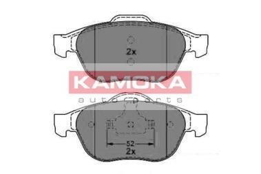 Колодка тормозная Renault Laguna II,III 01->,Megane II 03->,Scenic II 03-> перед. KAMOKA JQ1012882