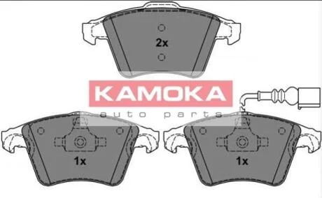 Колодки гальмівні передні VW T5 (03-09) (сист.ATE-TEVES) з датч. KAMOKA JQ1013286