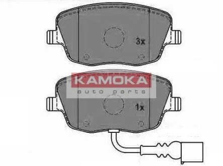 Колодка тормозная VW Polo 02->, Skoda Fabia 99->, Seat Ibiza IV 02-> перед. KAMOKA JQ1013324