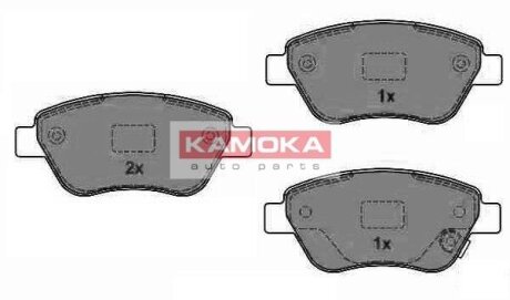 Комплект гальмівних накладок, дискове гальмо KAMOKA JQ1013840