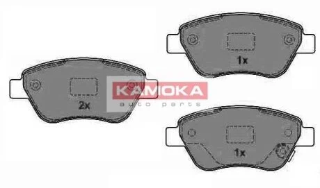 Комплект гальмівних накладок, дискове гальмо KAMOKA JQ1013840