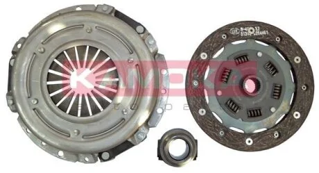 Комплект сцепления Renault Logan 04->,Nissan Kubistar 03->,Renault Clio 91-04, Kangoo 97-> (диск нажимной, ведомый, подшипник) кор. уп. KAMOKA KC007