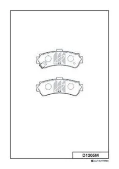 C21037 Колодки тормозные дисковые (зад.) (шт.) KASHIYAMA D1205M