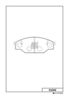 C12048 Колодки тормозные дисковые (перед.) (шт.) KASHIYAMA D2069