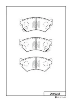 Колодки гальмівні передні (108.5x42.5x15) KASHIYAMA D7023M