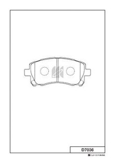 Колодка торм. SUBARU IMPREZA 96-,LEGACY 96-03,FORESTER -STI 97-02 FRONT (MK) KASHIYAMA D7036