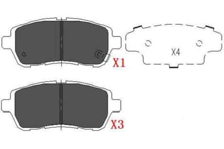 PARTS MAZDA Тормозные колодки передн.Mazda 2,Suzuki Swift III, IV,Daihatsu Materia KAVO KBP-1514
