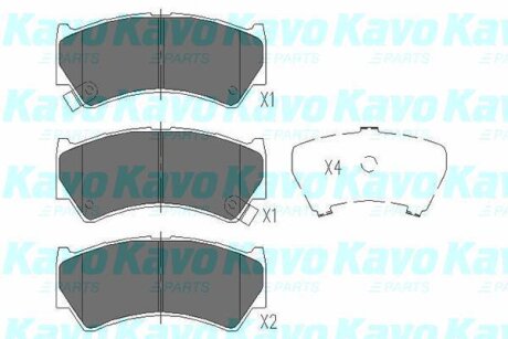 Тормозные колодки дисковые передние KAVO KBP-8519 (фото 1)