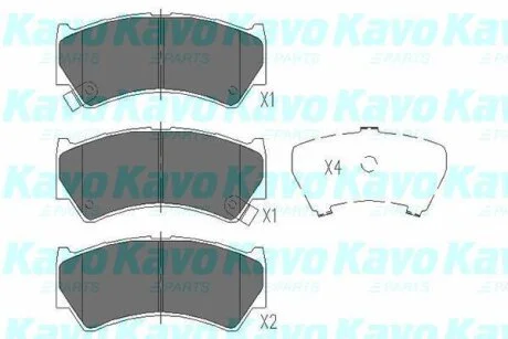Тормозные колодки дисковые передние KAVO KBP-8519