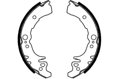 PARTS DAIHATSU Гальмівні колодки барабанні Cuore,Sirion KAVO KBS-1914