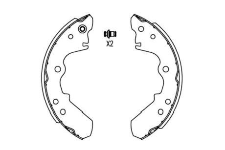 Комплект гальмівних колодок KAVO KBS-3902