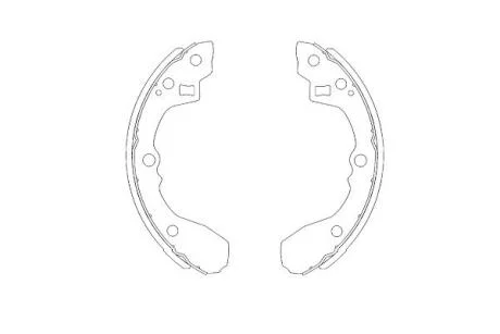 Колодки гальмівні барабанні (комплект 4 шт) KAVO KBS-4403