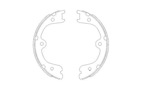PARTS NISSAN Тормозные колодки барабанные стоян.тормоза Pathfinder,Navara 05- KAVO KBS-7404