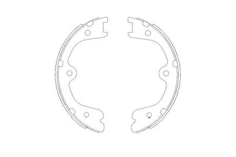 PARTS NISSAN Тормозные колодки барабанные стоян.тормоза Pathfinder,Navara 05- KAVO KBS-7404