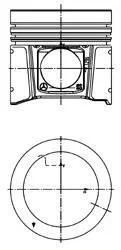 Поршень MB 106,60 (KS) KOLBENSCHMIDT 40332620