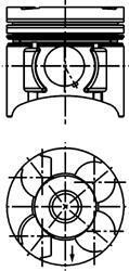 Поршень двигуна OPEL Z 17 DTH Ø79,5mm KOLBENSCHMIDT 40 392 620