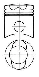 Поршень PASSEND F.DEUTZ 125,00 (KS) KOLBENSCHMIDT 91 043 700 (фото 1)