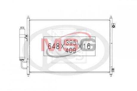 Радiатори кондицiонерiв (Радиатор кондиционера NISSAN X-TRAIL) KOYORAD CD020427